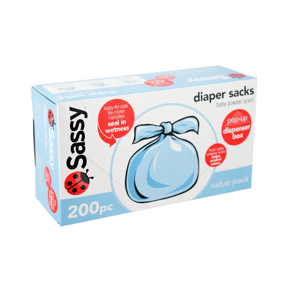 Sassy 쎄시 기저귀봉투 기저귀 밀봉 냄새처리 에티켓봉투 200매